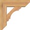 Ekena Millwork Olympic Slat Smooth Bracket w/ Offset Brace, Western Red Cedar, 5 1/2"W x 16"D x 16"H BKT0604X16X16OLY06SWR - alternate 3